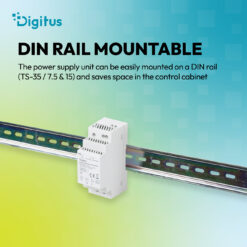 12V / 2A / 24W Step-Shape DIN-Rail voedingseenheid (Slim, Klasse II) - Afbeelding 7