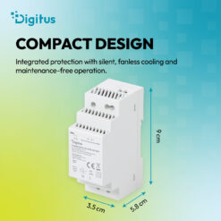 12V / 2A / 24W Step-Shape DIN-Rail voedingseenheid (Slim, Klasse II) - Afbeelding 6