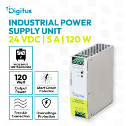 Industriële voeding, 24 V DC, 5 A, 120 W, AC-DC, metalen behuizing, voor montage op DIN-rail - Afbeelding 8