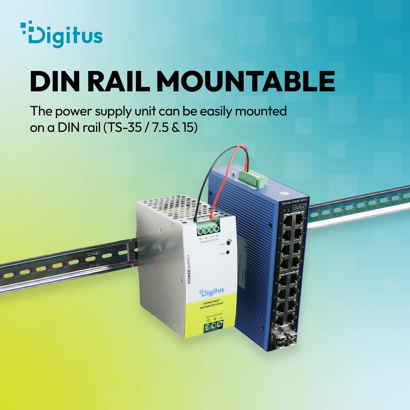 Industriële voeding, 48 V DC, 5 A, 240 W, AC-DC, metalen behuizing, voor montage op DIN-rail - Afbeelding 6
