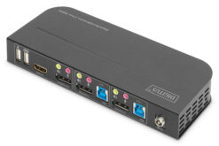 Alternative view of KVM-switch, 2-poorts, 4K60Hz, 2 x DP in, 1 x DP/HDMI uit