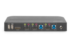 KVM-switch, 2-poorts, 4K60Hz, 2 x DP in, 1 x DP/HDMI uit - Afbeelding 3
