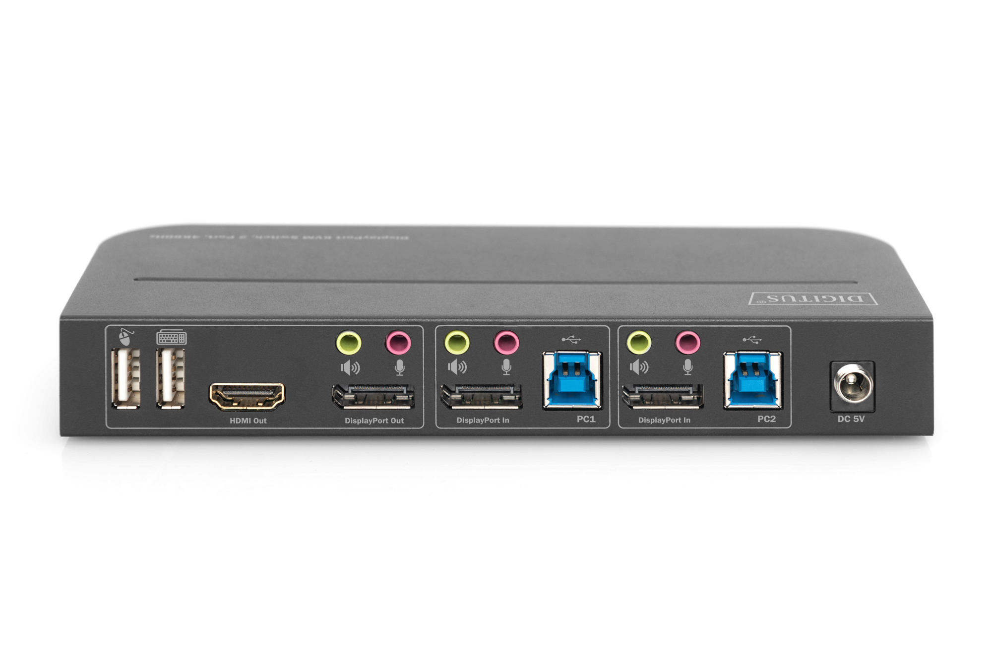 KVM-switch, 2-poorts, 4K60Hz, 2 x DP in, 1 x DP/HDMI uit - Afbeelding 3
