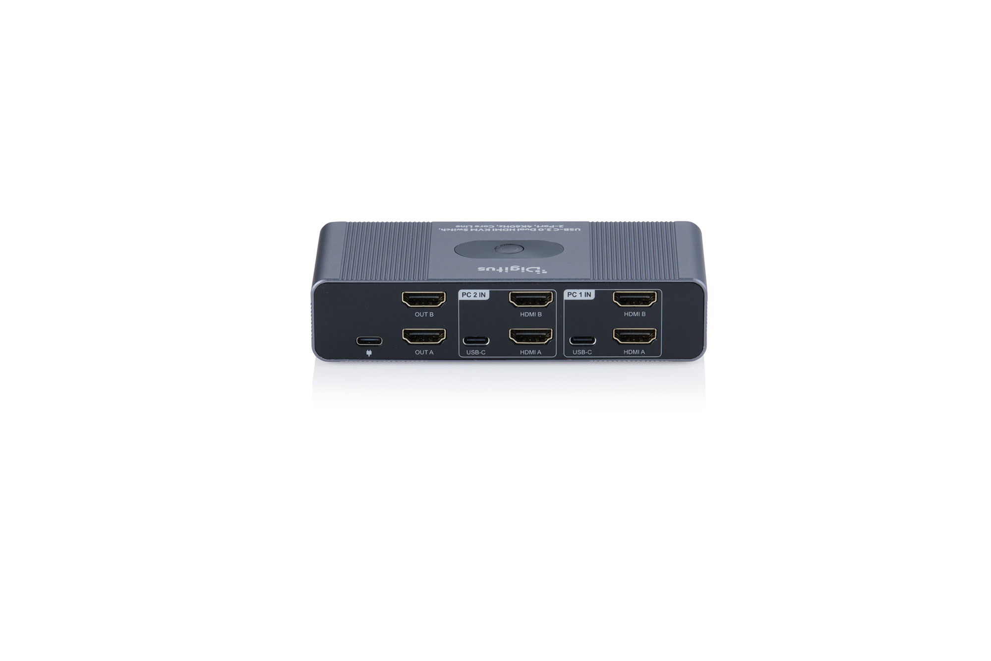 DIGITUS USB-C 3.0 Dual HDMI KVM-switch, 2-poorts, 4K60Hz, Core Line - Afbeelding 2