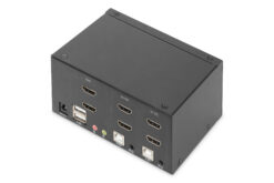 Alternative view of KVM-schakelaar, 2 poorten, dubbel scherm, 4K, HDMI®