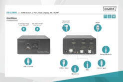 KVM-schakelaar, 2 poorten, dubbel scherm, 4K, HDMI® - Afbeelding 5