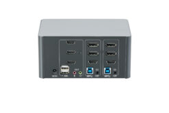 KVM-schakelaar, 2-poorts, drievoudig scherm, 4K, HDMI - Afbeelding 3