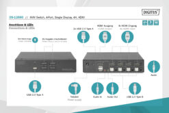 KVM-schakelaar, 4 poorten, enkel scherm, 4K, HDMI® - Afbeelding 9