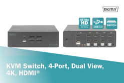 KVM-switch, 4-poorts, Dual-Display, 4K, HDMI® - Afbeelding 5
