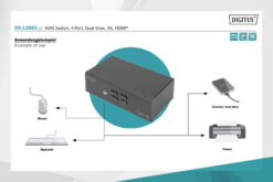 KVM-switch, 4-poorts, Dual-Display, 4K, HDMI® - Afbeelding 7