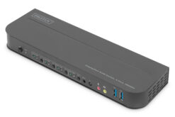 KVM-switch, 4-poorts, 4K60Hz, 4 x DP in, 1 x DP/HDMI uit