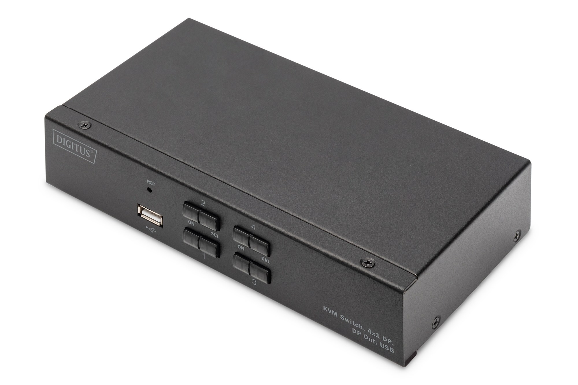 KVM-schakelaar, 4x1 DP, DP-uit, USB