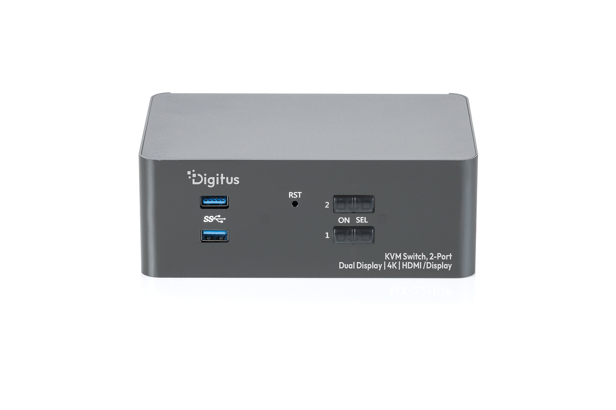 KVM-switch, 2 poorten, dubbele beeldschermen, 4K, HDMI/DisplayPort - Afbeelding 2