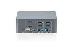 KVM-switch, 2 poorten, dubbele beeldschermen, 4K, HDMI/DisplayPort - Afbeelding 3
