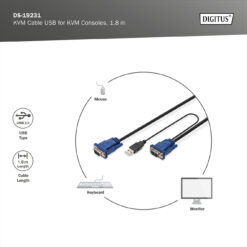 KVM-kabel USB voor KVM-consoles - Afbeelding 4