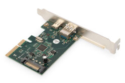Alternative view of PCIe-kaart, USB Type-C™ + USB A