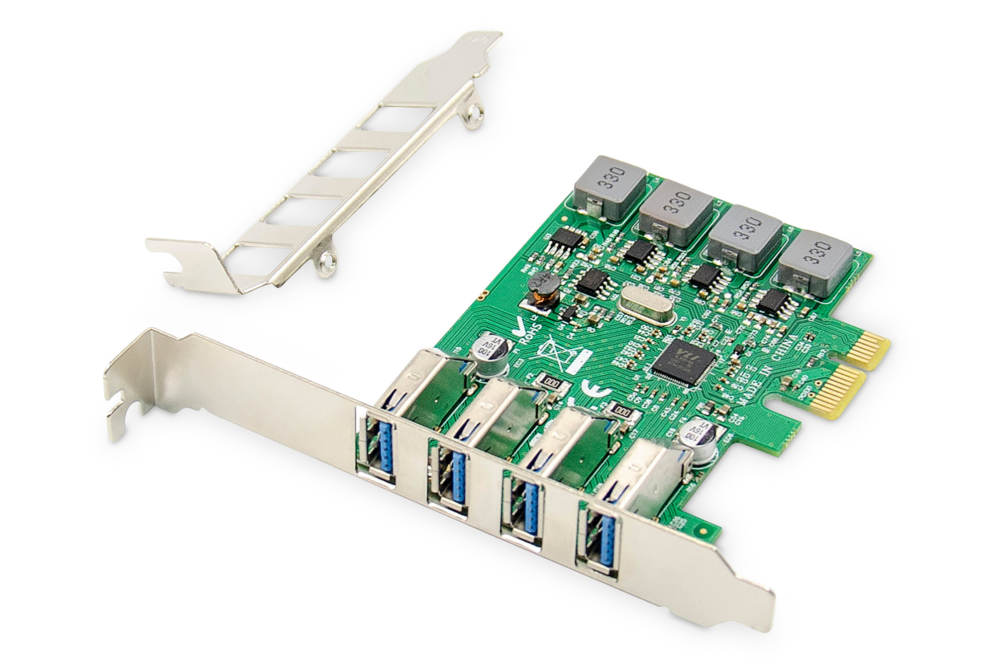 4-poorts USB 3.0 PCI Express add-on kaart
