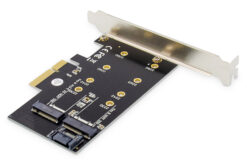 Alternative view of M.2 NGFF / NVMe SSD PCI Express 3.0 (x4) add-on kaart