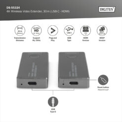 4K draadloze video-extenderset, 30 m (USB-C - HDMI), 4K/30Hz - Afbeelding 7