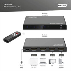 8K HDMI-Switch, 3x1 - Afbeelding 7
