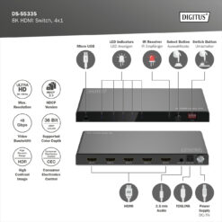 8K HDMI schakelaar, 4x1 - Afbeelding 5