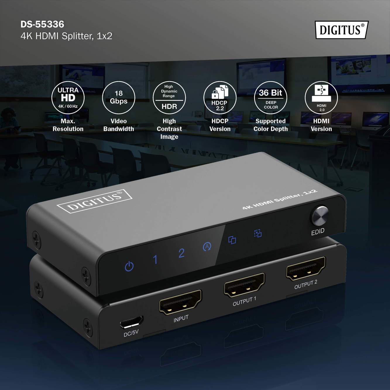 4K HDMI-splitter, 1x2 - Afbeelding 7