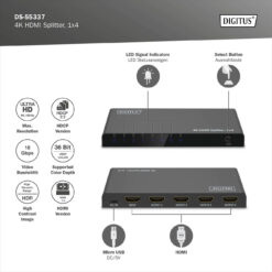 4K HDMI-splitter, 1x4 - Afbeelding 5