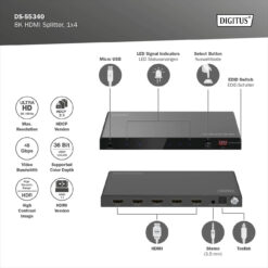 8K HDMI-Splitter, 1x4 - Afbeelding 5