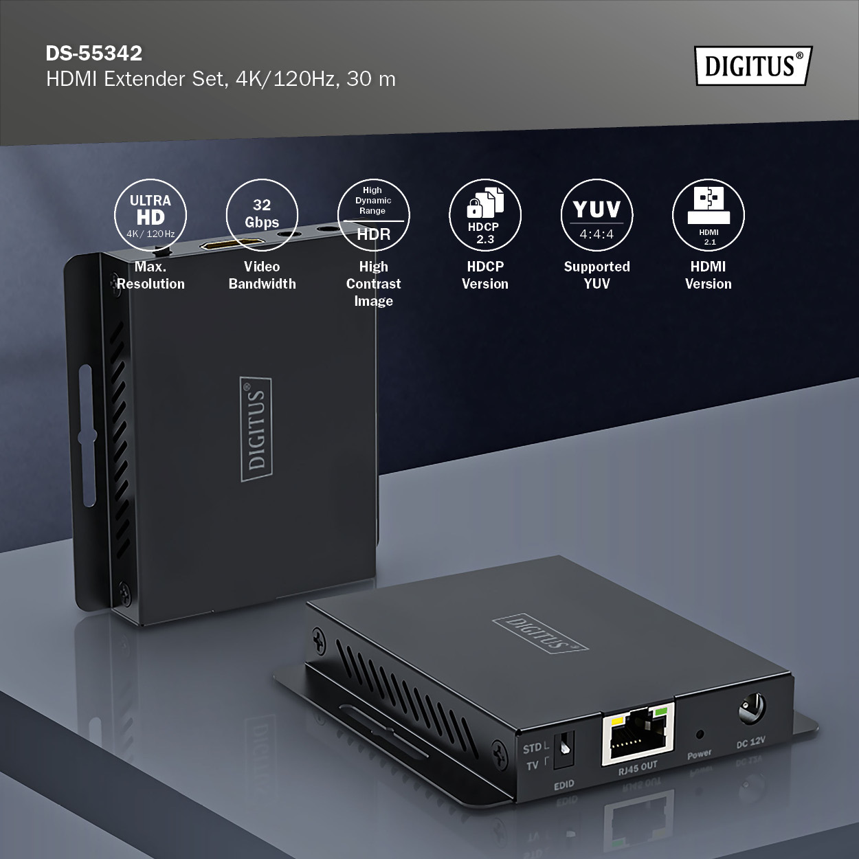 HDMI-verlengset, 4K/120 Hz, 30 m - Afbeelding 8