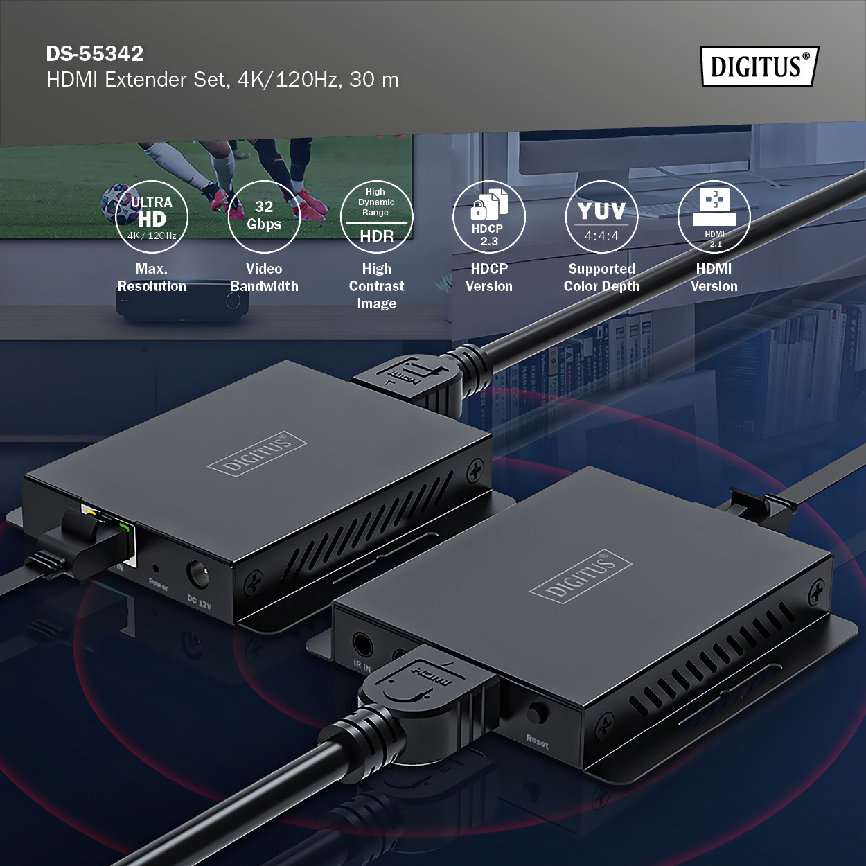 HDMI-verlengset, 4K/120 Hz, 30 m - Afbeelding 7