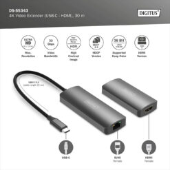 4K-videoverlenger (USB-C - HDMI), 30 m - Afbeelding 6