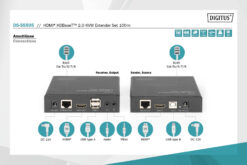4K HDMI HDBaseT™ 2.0 KVM-extenderset, 100 m - Afbeelding 7