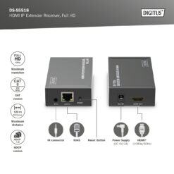 HDMI IP Extender ontvanger, Full HD - Afbeelding 5