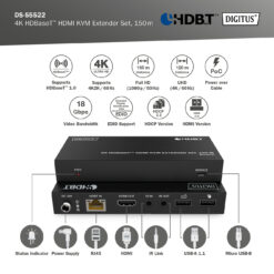 4K HDBaseT™ HDMI KVM-extenderset, 150 m - Afbeelding 6