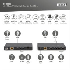 4K HDBaseT™ 2.0 HDMI KVM-extenderset, 150 m - Afbeelding 6