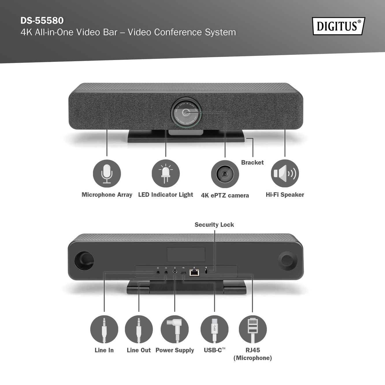 4K alles-in-één videobar Pro - videoconferentiesysteem - Afbeelding 3
