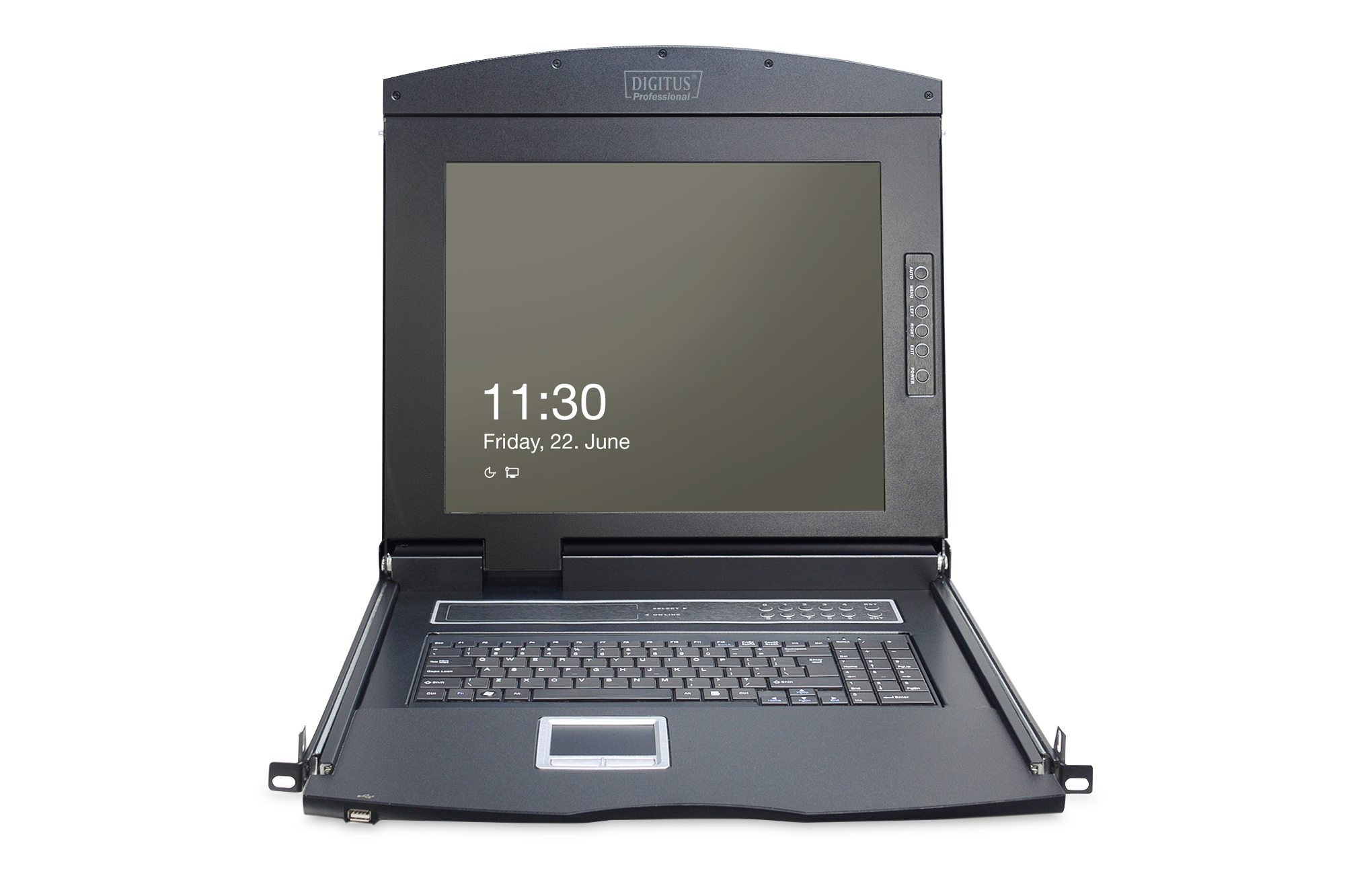 Modulaire console met 17-inch TFT (43,2 cm), 1-poorts KVM & touchpad, Spaans toetsenbord - Afbeelding 4