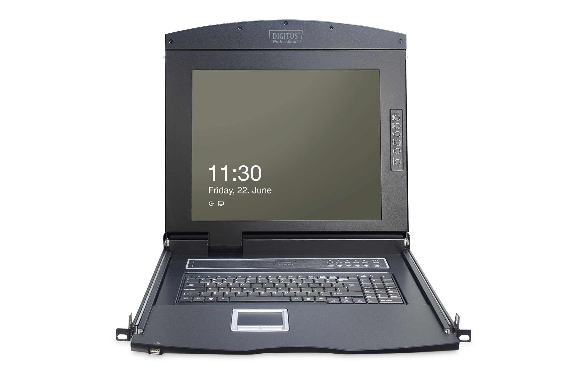 Modulaire console met 17-inch TFT (48,3 cm), 8-poorts Cat.5 KVM & touchpad, Amerikaans toetsenbord - Afbeelding 3