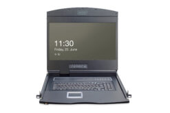 19" LCD KVM-console, 8-poorts VGA, Duits toetsenbord - Afbeelding 3