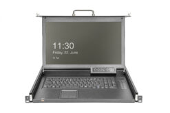 17" HD LCD KVM-console, 8-poorts Cat. 5, spaans-toetsenbord - Afbeelding 4