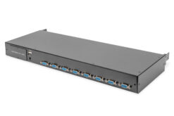 Modulaire HD LCD KVM-console met 19" TFT, 8-poorts VGA KVM-aansluiting, touchpad, Duitse toetsenbordindeling - Afbeelding 3