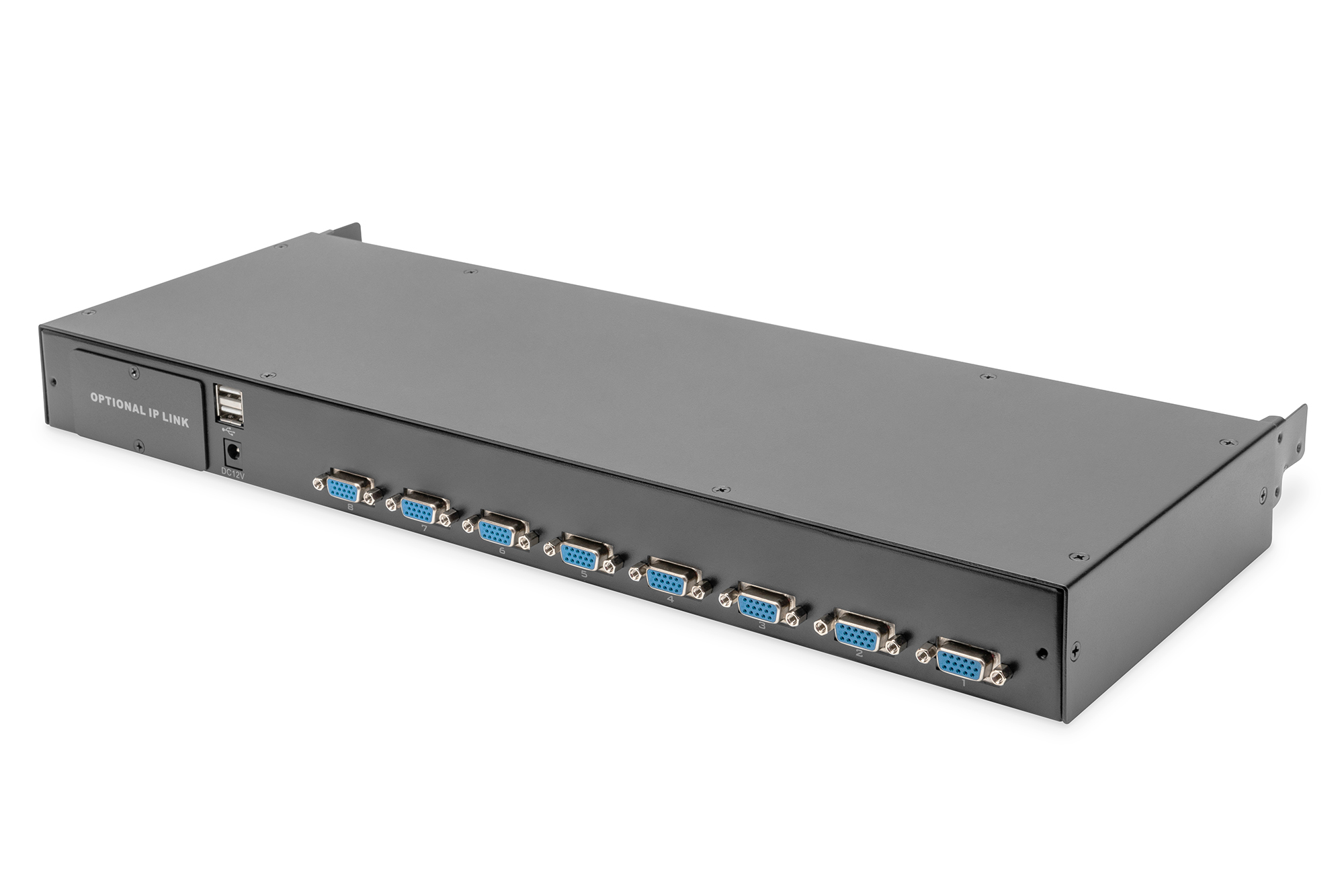 Modulaire HD LCD KVM-console met 19" TFT, 8-poorts VGA KVM-aansluiting, touchpad, Italiaanse toetsenbordindeling - Afbeelding 4