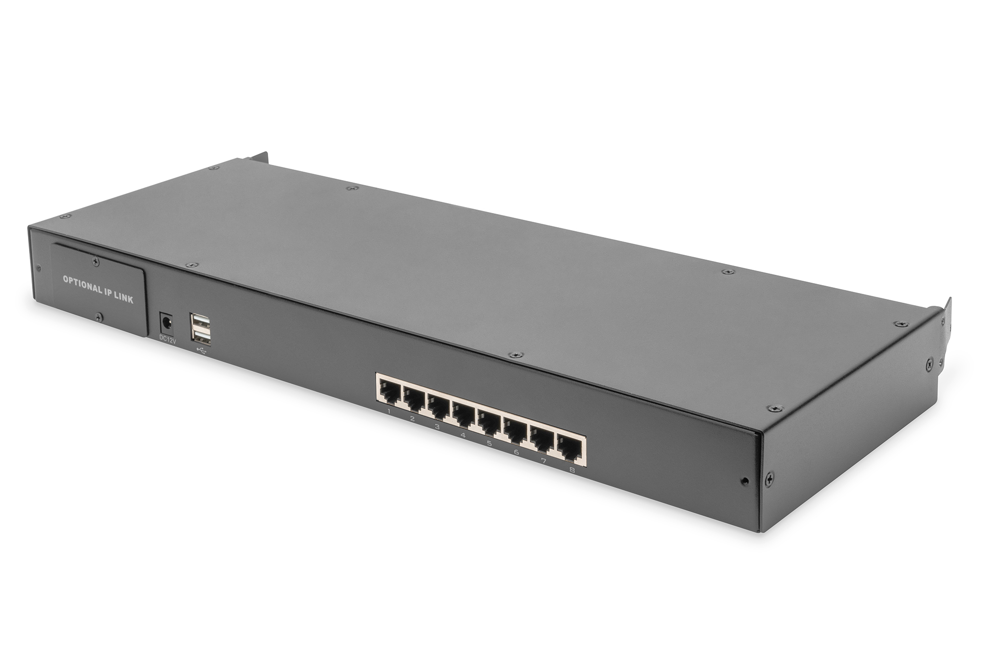 Modulaire HD LCD KVM-console met 19" TFT, 8-poorts Cat. 5 KVM-aansluiting, touchpad, Italiaanse toetsenbordindeling - Afbeelding 4