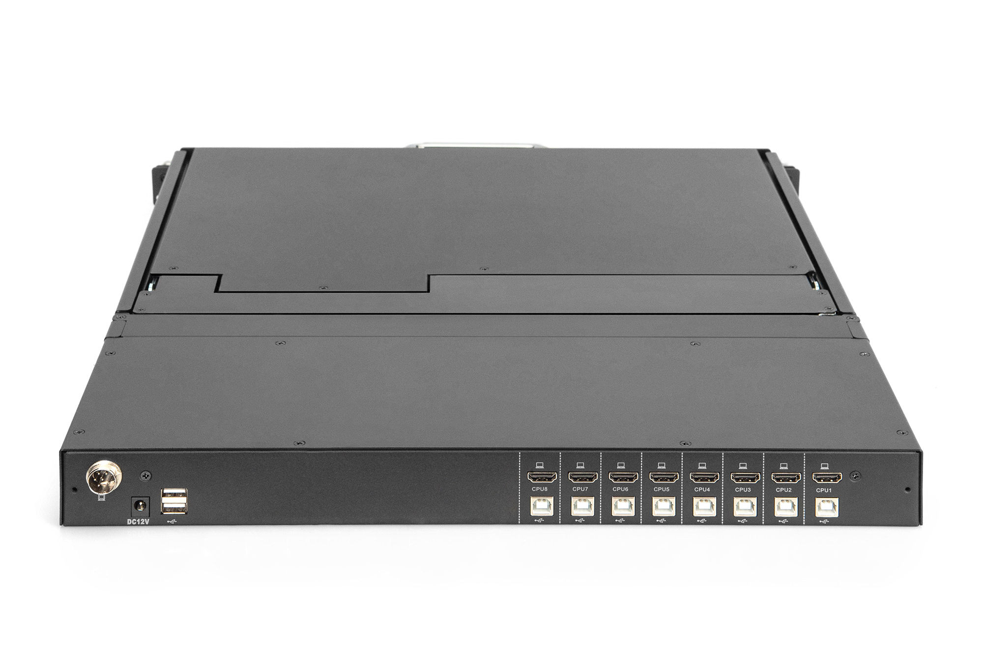 Modulaire HD LCD KVM-console met 19" TFT, 8-poorts HDMI KVM-aansluiting, touchpad, Italiaanse toetsenbordindeling - Afbeelding 4